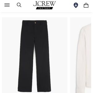J. Crew Black Wide-Leg Pants